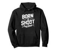 Born Shoot Pool Forced Work Player Humor Billiards Over Sudadera con Capucha