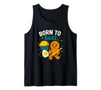 Born To Bake Funny Baking Lover Gráfico Camiseta sin Mangas