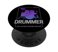 Born To Be Drummer para Bateristas y músicos Vintage PopSockets PopGrip Adhesivo