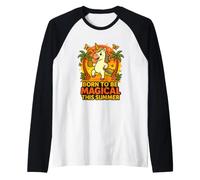 Born to Be Magical Summer Vibes Piña Unicornio Camiseta Manga Raglan