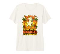 Born to Be Magical Summer Vibes Piña Unicornio Camiseta Premium