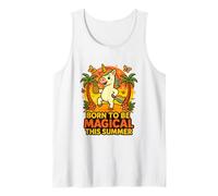 Born to Be Magical Summer Vibes Piña Unicornio Camiseta sin Mangas