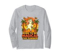 Born to Be Magical Summer Vibes Piña Unicornio Manga Larga