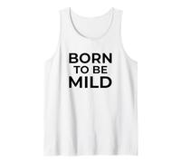 Born To Be Mild Funny Introvertido Cita Humor Camiseta sin Mangas