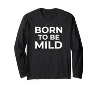 Born To Be Mild Funny Introvertido Cita Humor Manga Larga