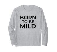 Born To Be Mild Funny Introvertido Cita Humor Manga Larga