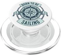 Born To Be Sailing - Insignia de brújula náutica PopSockets PopGrip para MagSafe