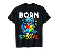 Born To Be Special Dinosaur Puzzle T-Rex Autismo Autista Camiseta