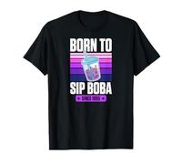 Born To Beber Boba Since 1995 Bubble Tea Theme Birthday Year Camiseta