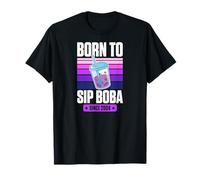 Born To Beber Boba Since 2004 Bubble Tea Theme Birthday Year Camiseta