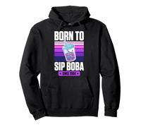 Born To Beber Boba Since 2004 Bubble Tea Theme Birthday Year Sudadera con Capucha
