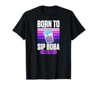Born To Beber Boba Since 2007 Bubble Tea Theme Birthday Year Camiseta