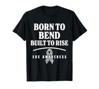 Born to Bend Built to Rise Zebra Ribbon EDS Awareness Design Camiseta