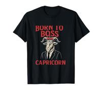 Born to Boss Capricornio Astrología Gráfico del zodiaco Camiseta