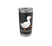 Born to Dilly Dally Cute Funny Duck Women Toddler Girls Vaso térmico de acero inoxidable de doble pared