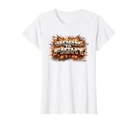 Born to Fight Fighter Entrenamiento Gimnasio Combate Regalo Camiseta gráfica económica, Mujer, Blanco, L