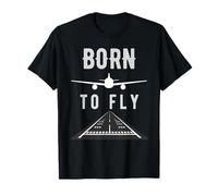 Born To Fly Aviación Piloto Volador Avión Avión Regalo Camiseta