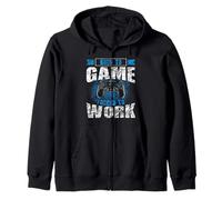 Born To Game Forced To Work - Dicho para Jugadores Sudadera con Capucha