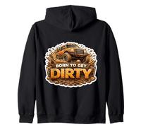 Born To Get Dirty 4X4 Off Road Propietario de Vehículo Offroad Lover Sudadera con Capucha