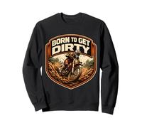 Born To Get Dirty Dirt Bike Rider Dueño Amante Motocross Niños Sudadera