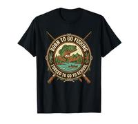 Born To Go Fishing Forced To Go To School Youth Boys Kids Camiseta