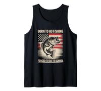 Born To Go Pesca Bass Fish Fisherman Boy Kid Funny Fishing Camiseta sin Mangas