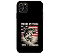 Born To Go Pesca Bass Fish Fisherman Boy Kid Funny Fishing Carcasa para iPhone 11 Pro Max