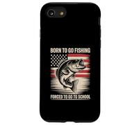 Born To Go Pesca Bass Fish Fisherman Boy Kid Funny Fishing Carcasa para iPhone SE (2020) / 7 / 8