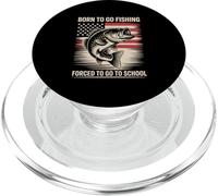Born To Go Pesca Bass Fish Fisherman Boy Kid Funny Fishing PopSockets PopGrip para MagSafe