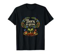 Born to Grow Plant Parent Cottagecore Sprout Art Camiseta