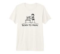 Born To Heal Mascota Doctor Medicina Veterinaria Camiseta Premium