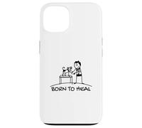 Born To Heal Mascota Doctor Medicina Veterinaria Carcasa para iPhone 13