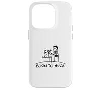 Born To Heal Mascota Doctor Medicina Veterinaria Carcasa para iPhone 14 Pro
