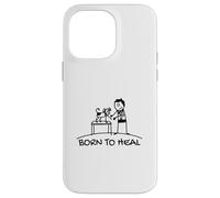 Born To Heal Mascota Doctor Medicina Veterinaria Carcasa para iPhone 14 Pro Max