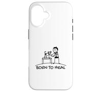 Born To Heal Mascota Doctor Medicina Veterinaria Carcasa para iPhone 16