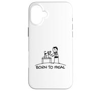 Born To Heal Mascota Doctor Medicina Veterinaria Carcasa para iPhone 16 Plus