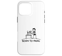 Born To Heal Mascota Doctor Medicina Veterinaria Carcasa para iPhone 16 Pro Max