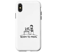Born To Heal Mascota Doctor Medicina Veterinaria Carcasa para iPhone X/XS