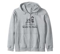Born To Heal Mascota Doctor Medicina Veterinaria Sudadera con Capucha