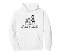 Born To Heal Mascota Doctor Medicina Veterinaria Sudadera con Capucha