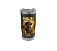 Born To Herd | Retro Pastor Alemán Sheriff Cowboy Vaso térmico de acero inoxidable de doble pared