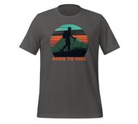 Born to Hike Mountain Adventure - Camiseta unisex para adulto, Asfalto, XL