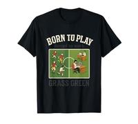Born to Play Football Humor, diseño Vintage Verde Hierba Camiseta