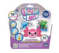 Born to Play Kit de criaturas creativas nano art de cinta, 15 creaciones, 60 elementos, 8 +