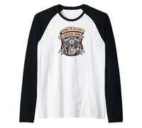 Born to Restore Vintage Iron Engine Mechanic V-Twin Motor Camiseta Manga Raglan