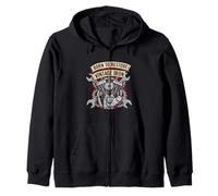 Born to Restore Vintage Iron Engine Mechanic V-Twin Motor Sudadera con Capucha