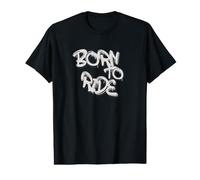 Born To Ride Graffiti Street Art Motocicleta Jinete Camiseta gráfica económica