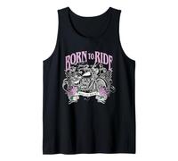 Born To Ride Wild At Heart Motorcycle Roses Camiseta sin Mangas