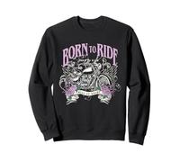 Born To Ride Wild At Heart Motorcycle Roses Sudadera