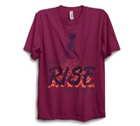 Born to Rise Butterfly Rainbow - Camiseta unisex inspirada en el orgullo colorido - Camiseta gráfica motivacional brillante, granate, M
